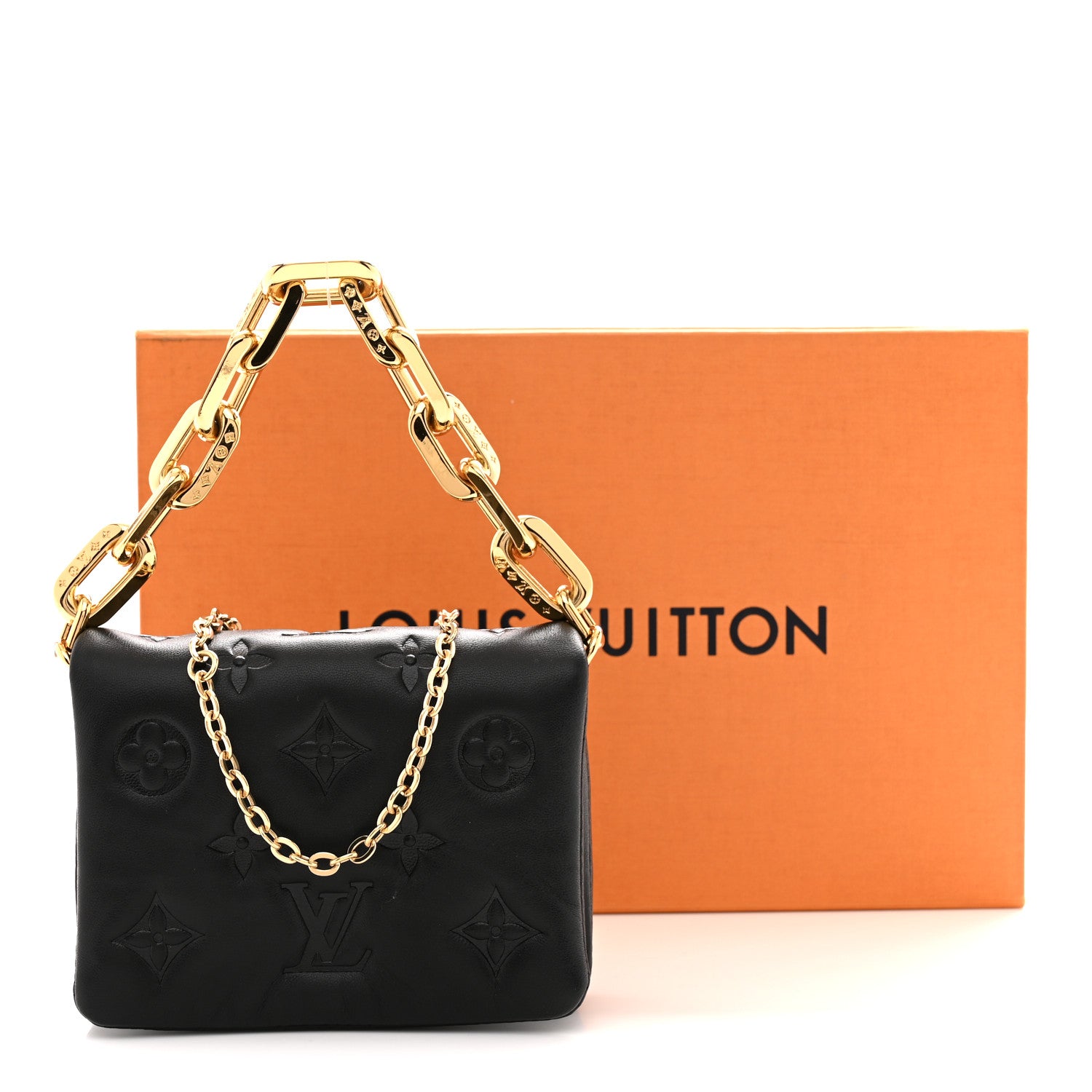 Louis Vuitton Lambskin Embossed Monogram Coussin Belt Bag Black 10 of 10