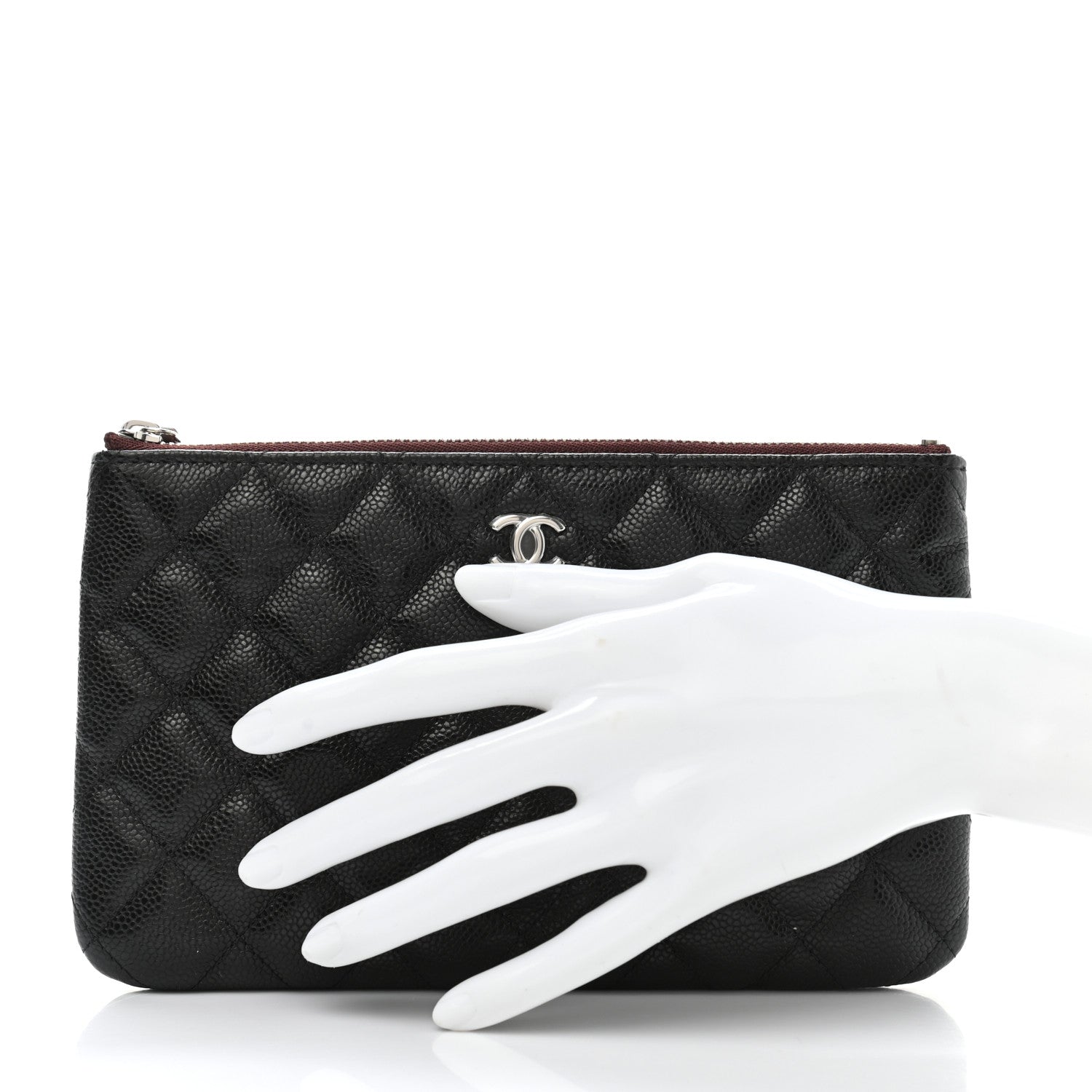 Chanel Caviar Quilted Cosmetic Case Black 2 of 8