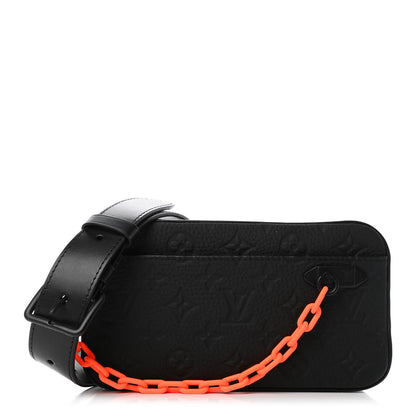 Louis Vuitton Taurillon Monogram Uniformes Solar Ray Soft Pochette Volga Belt Bag Black 1 of 4