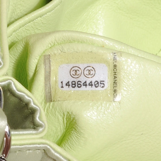 Chanel Satin Quilted Medium Flap Mint Green 9 of 9