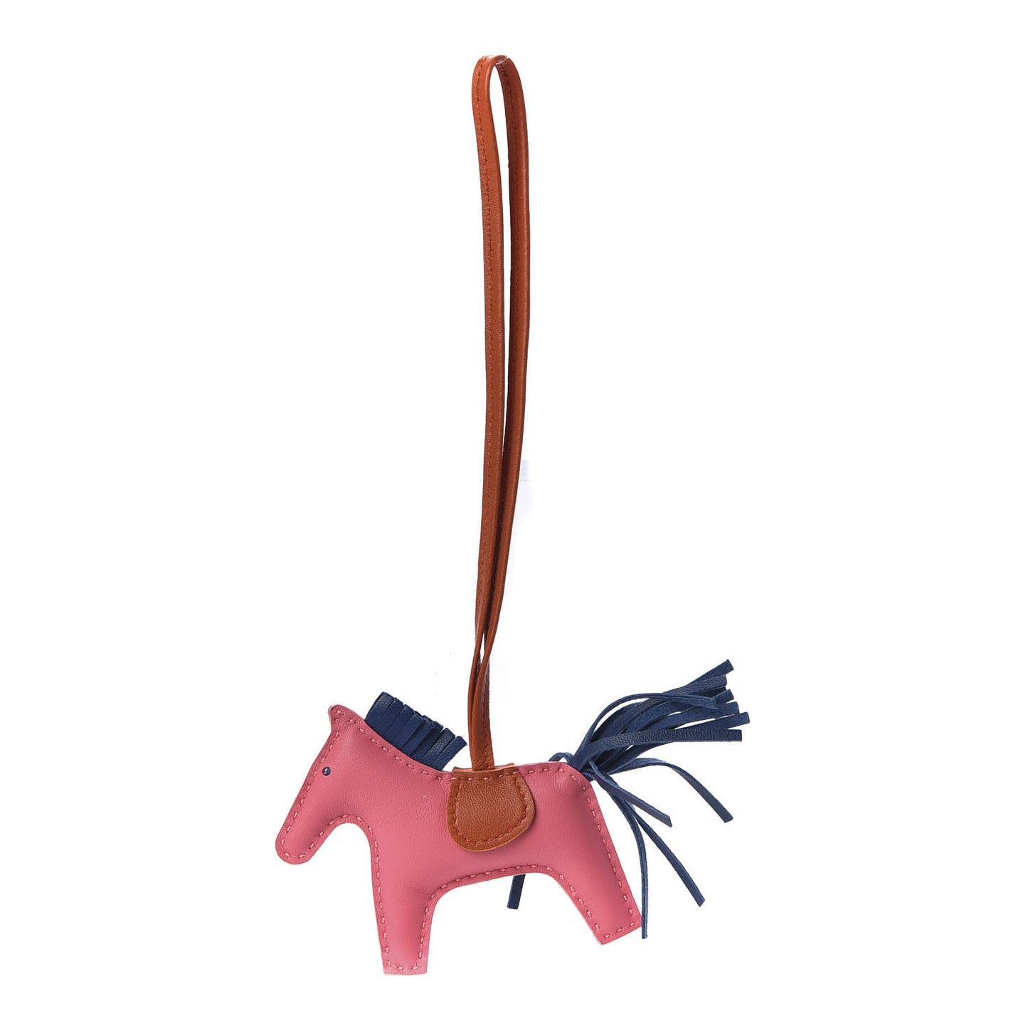 Milo Lambskin Grigri Rodeo Bag Charm PM Rose Azalee Cornaline Bleu De Malte