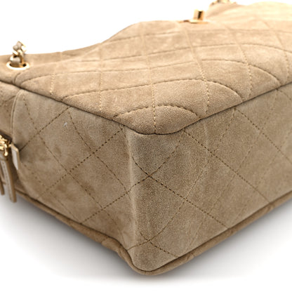 Chanel Suede Calfskin Quilted Camerissimo Camera Case Dark Khaki 9 of 10