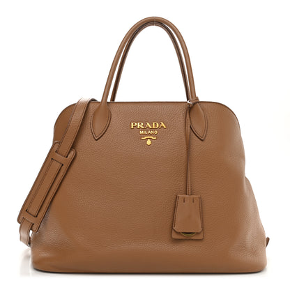 Prada Vitello Daino Dome Satchel Cannella 1 of 8