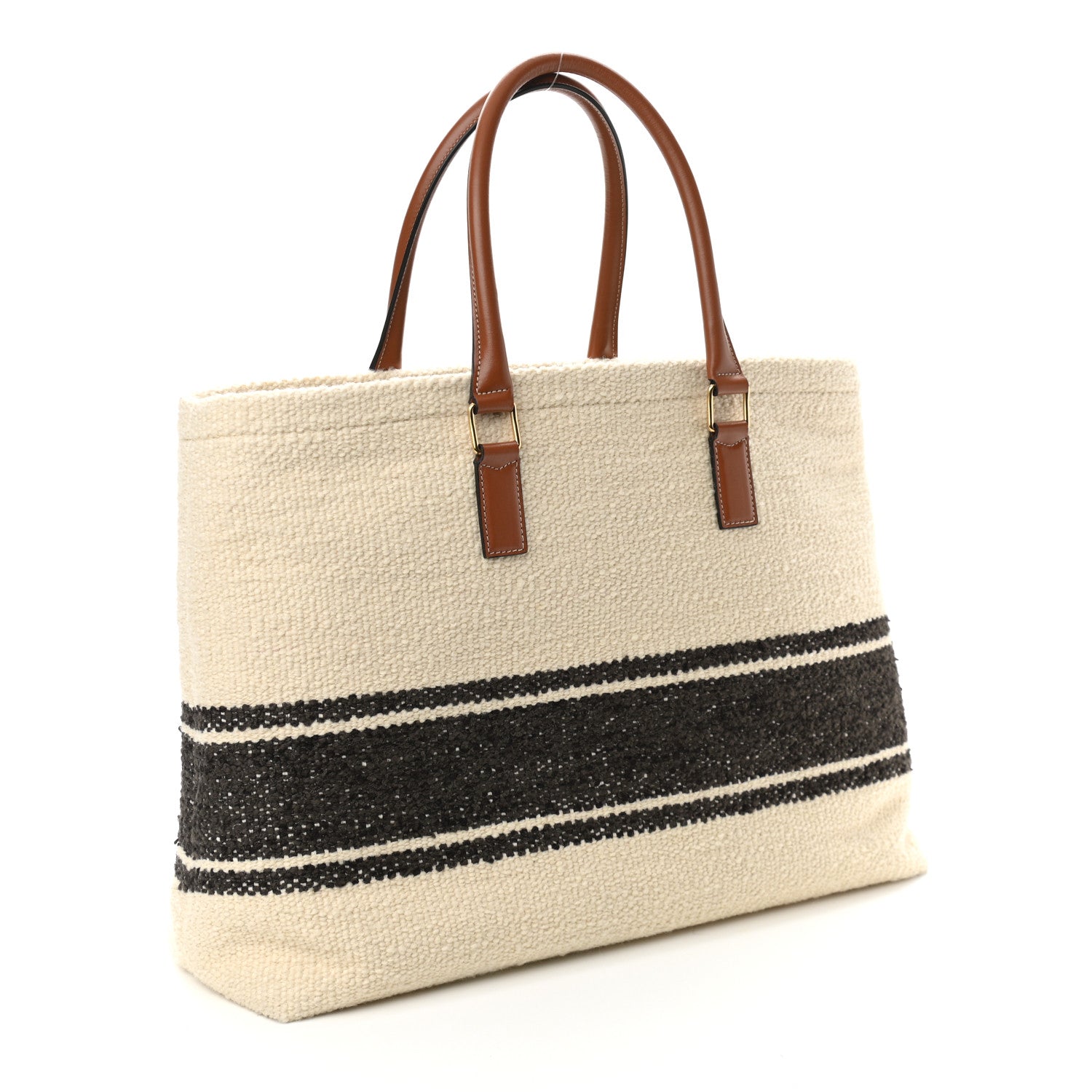 Celine Plein Soleil Horizontal Cabas Natural Tan Black 3 of 9