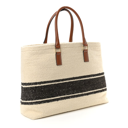 Celine Plein Soleil Horizontal Cabas Natural Tan Black 3 of 9