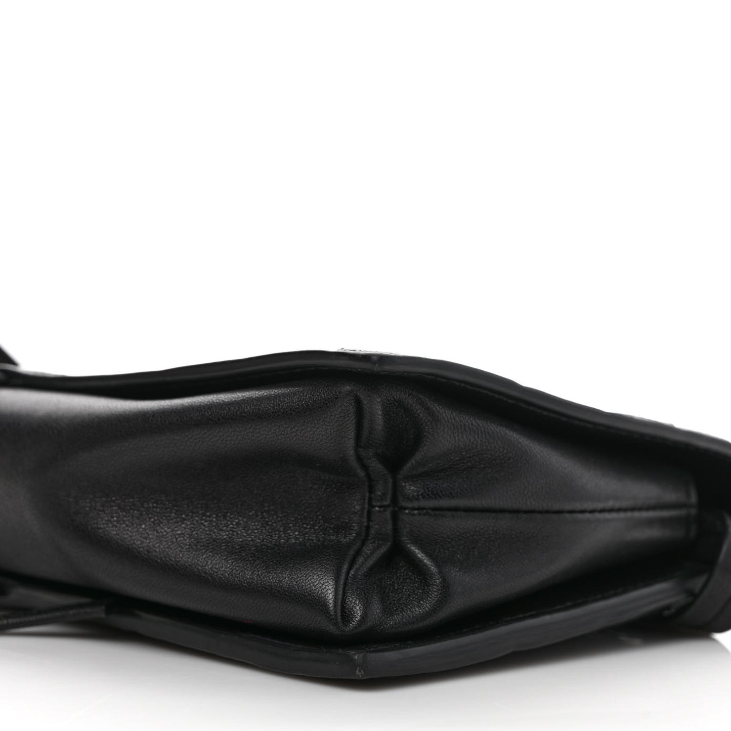 Nappa Intrecciato Knot Flap Crossbody Black