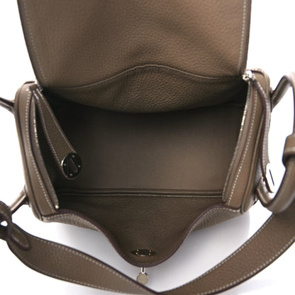 Hermes Taurillon Clemence Lindy 26 Etoupe 5 of 9