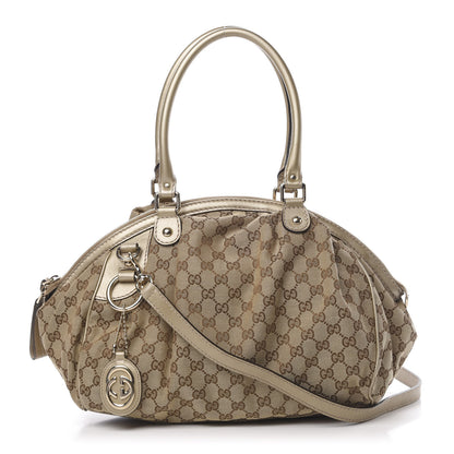 Gucci Monogram Medium Sukey Boston Champagne 1 of 13