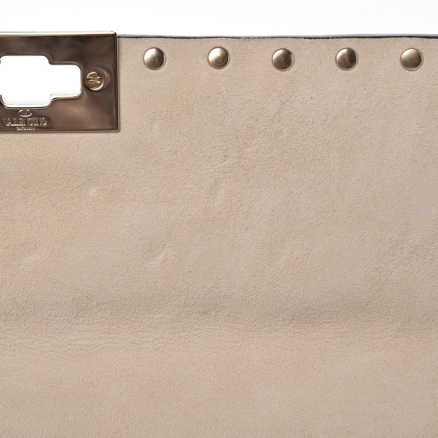 Craquele Nappa Butterfly Medium Rockstud Spike Shoulder Bag Light Ivory