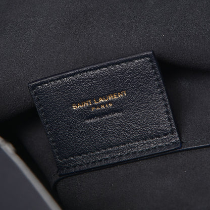 Saint Laurent Calfskin Large Shopping Tote Deep Marine 8 of 9