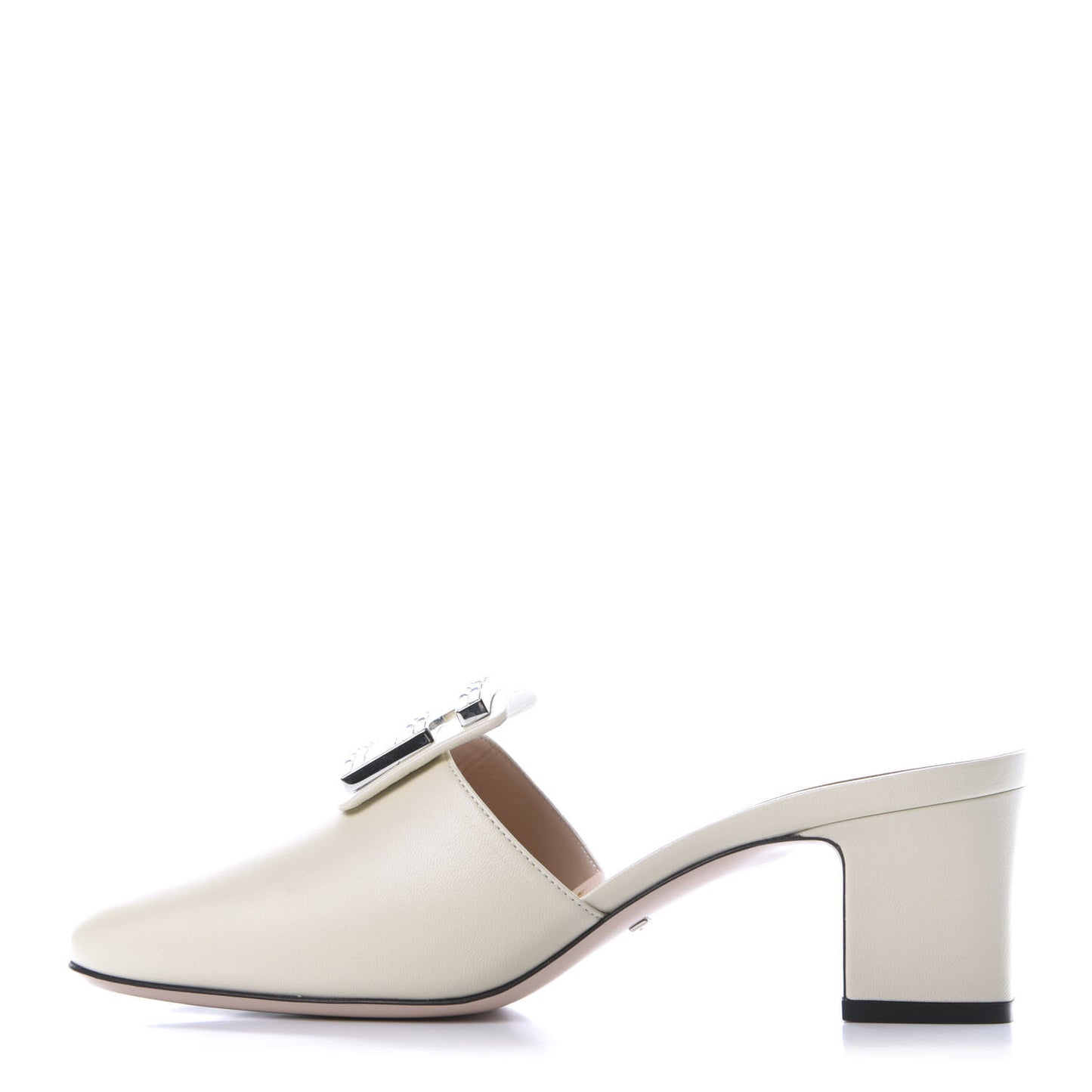 Malaga Kid Crystal Square G Madelyn Mules 39 Vintage White