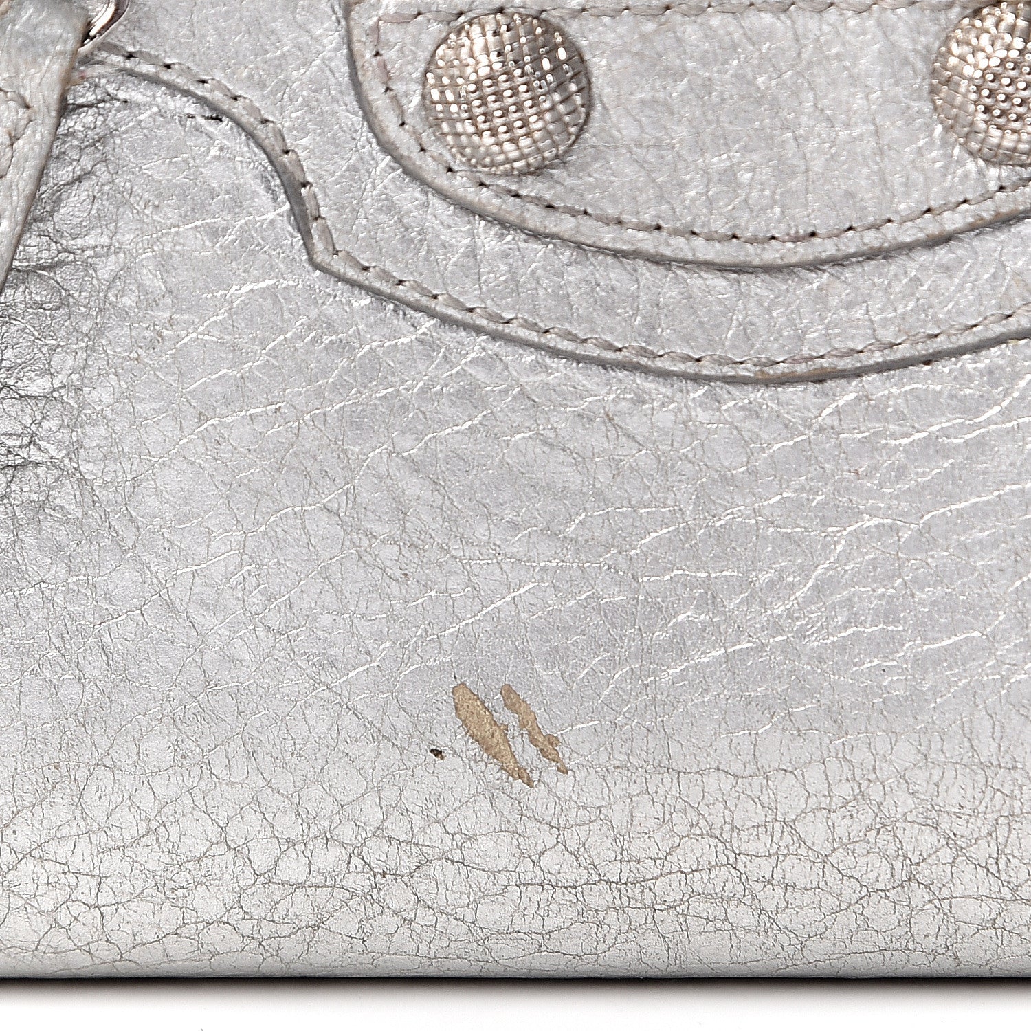 Balenciaga Agneau Giant 12 Silver Hardware Continental Zip Around Wallet Gris Aluminum 8 of 9