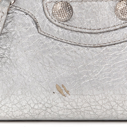 Balenciaga Agneau Giant 12 Silver Hardware Continental Zip Around Wallet Gris Aluminum 8 of 9