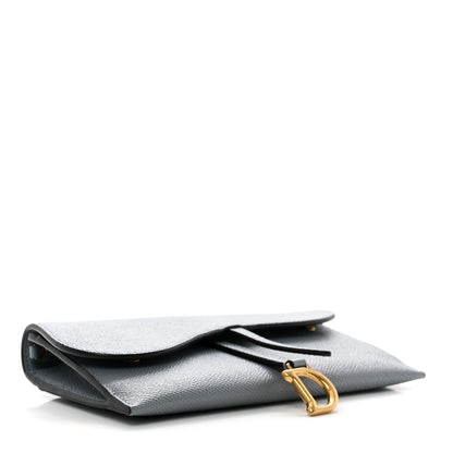 Christian Dior Grained Calfskin Saddle Chain Pouch Cloud Blue 5 of 11