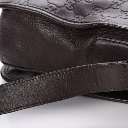 Gucci Guccissima Flap Messenger Bag Dark Brown 12 of 17