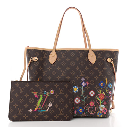 Louis Vuitton LV X TM Monogram Flowers Neverfull MM 3 of 11