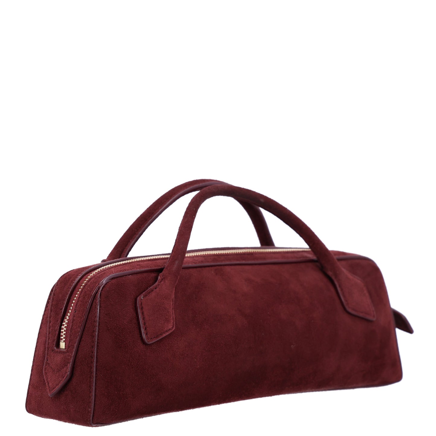 Suede Goatskin Teckel Clutch Rouge Grenat