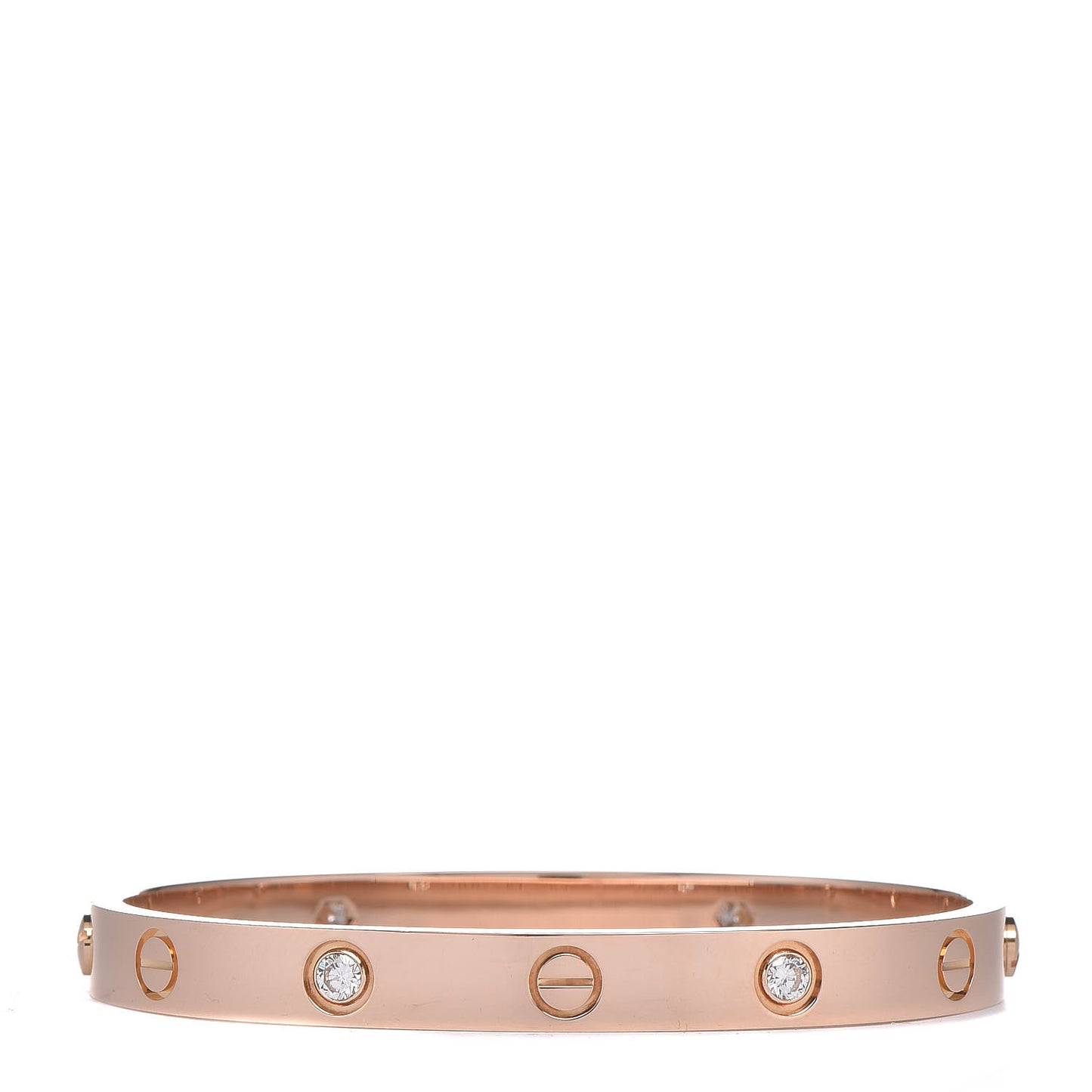 18K Pink Gold 4 Diamond LOVE Bracelet 16