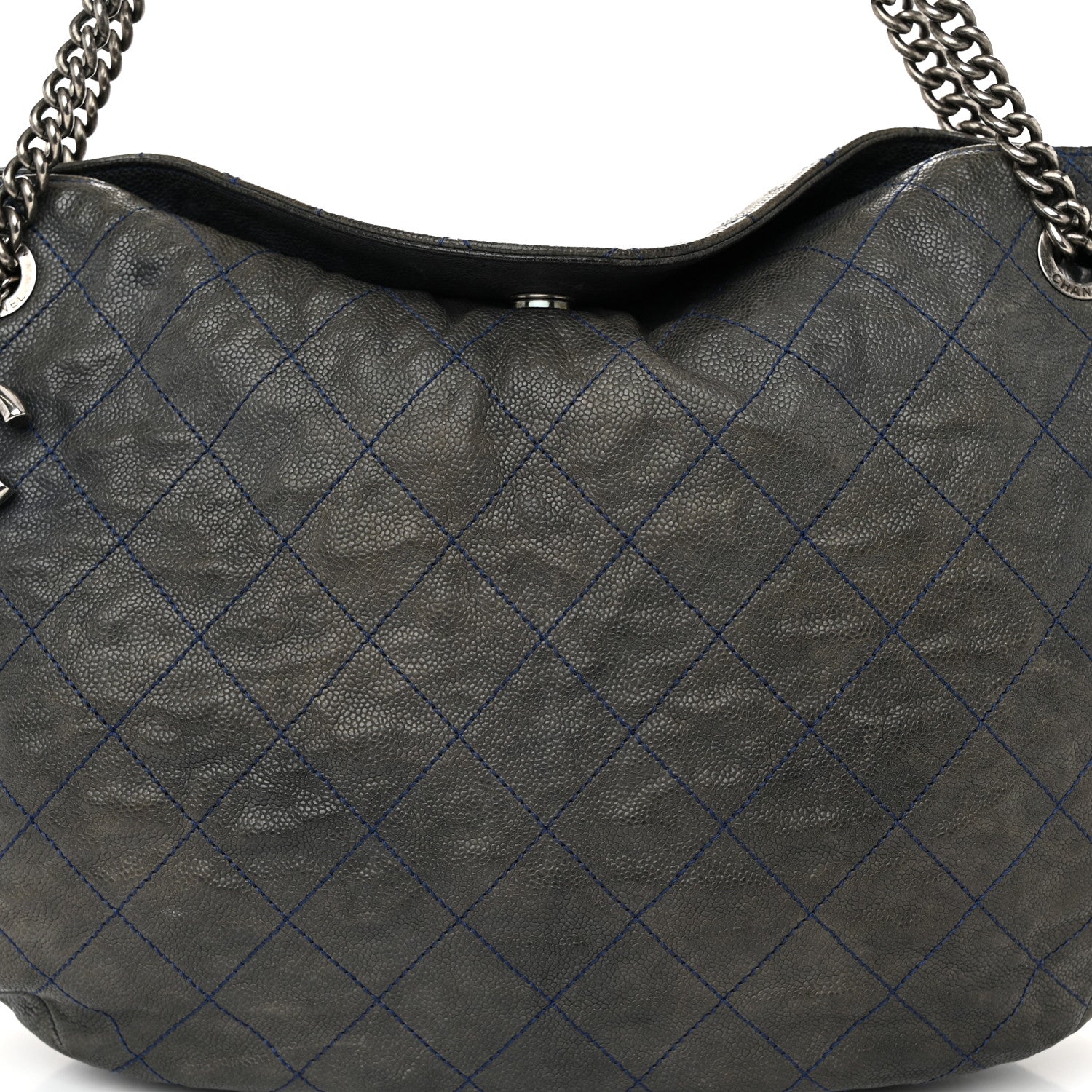 Chanel Caviar Quilted Simply CC Hobo Dark Blue 8 of 12