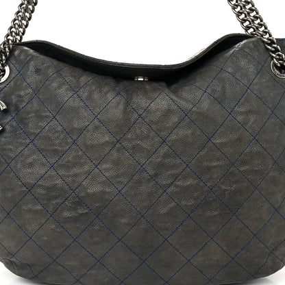 Chanel Caviar Quilted Simply CC Hobo Dark Blue 8 of 12