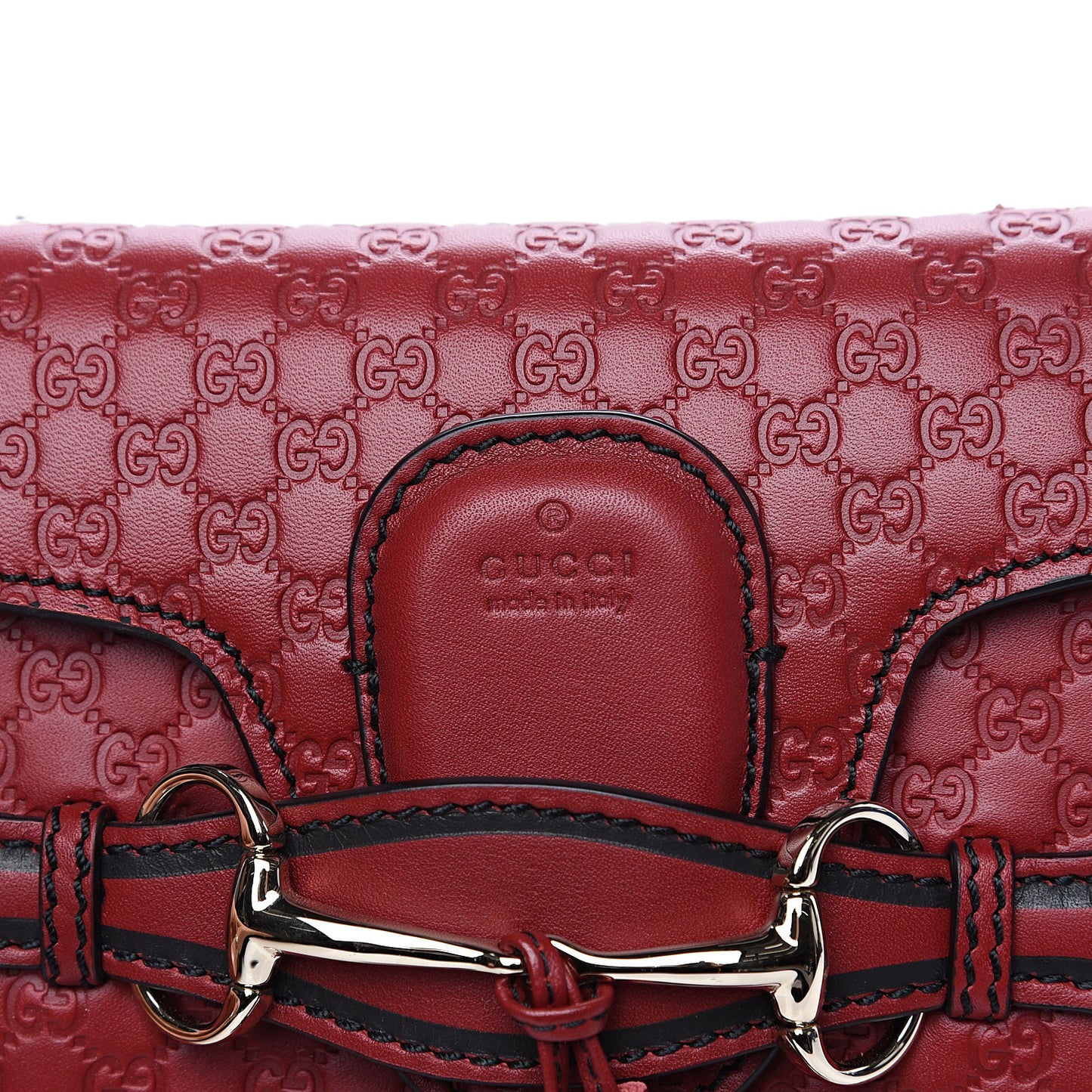 Soft Microguccissima Mini Emily Chain Shoulder Bag Rosso