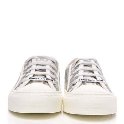 Christian Dior Canvas Oblique Walk'N'Dior Low Top Sneakers 37 Grey Stone 2 of 8