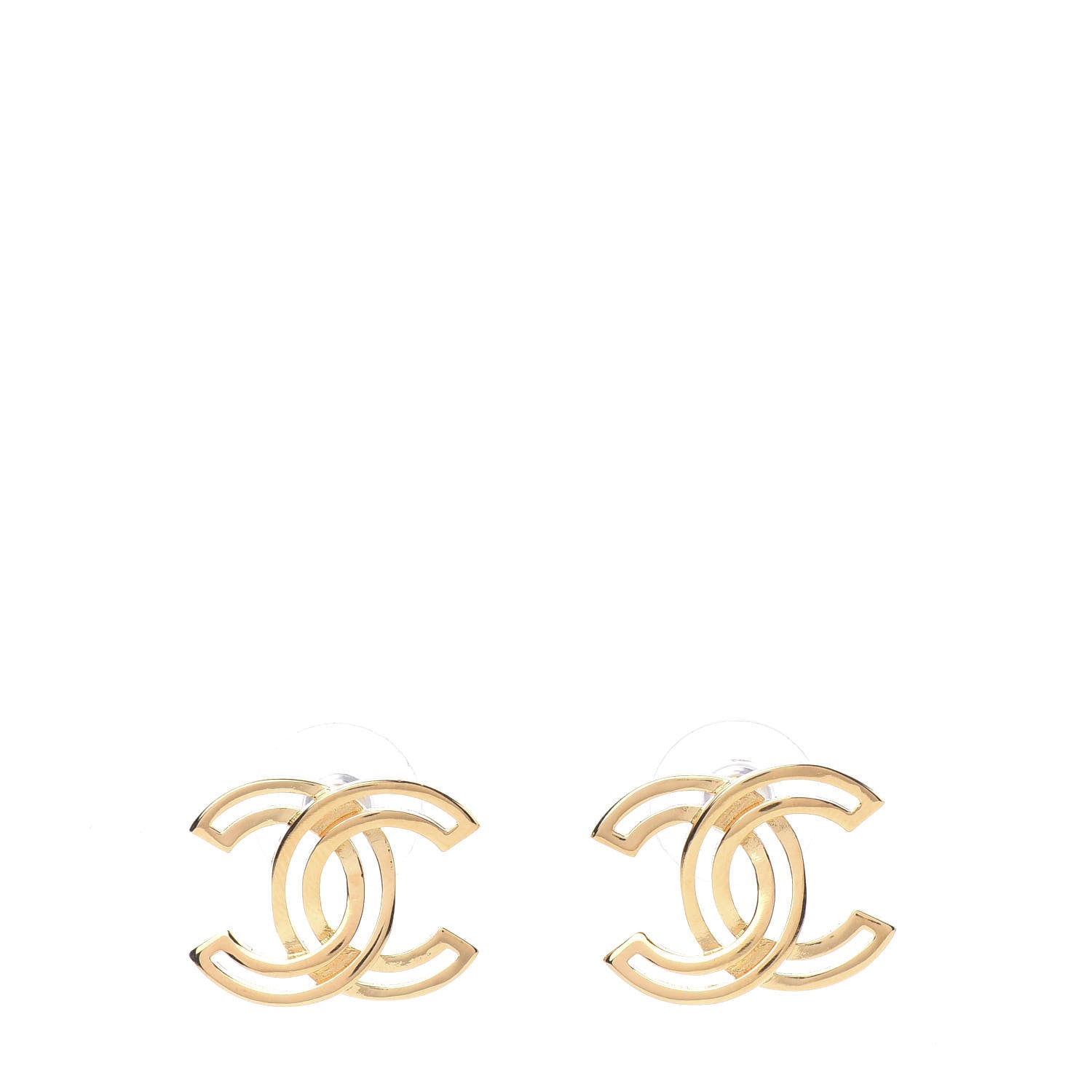 Chanel Metal Obazine CC Earrings Gold 1 of 5