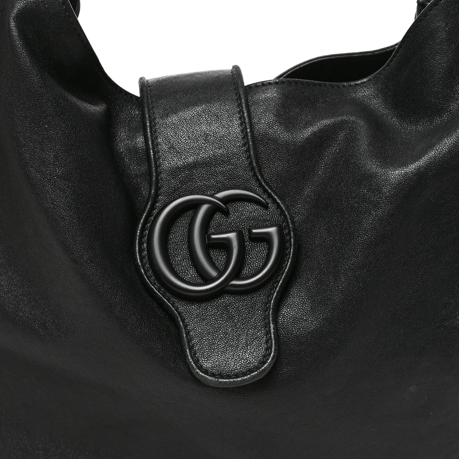 Gucci Goatskin Monochrome Large Aphrodite Shoulder Bag Black 8 of 10