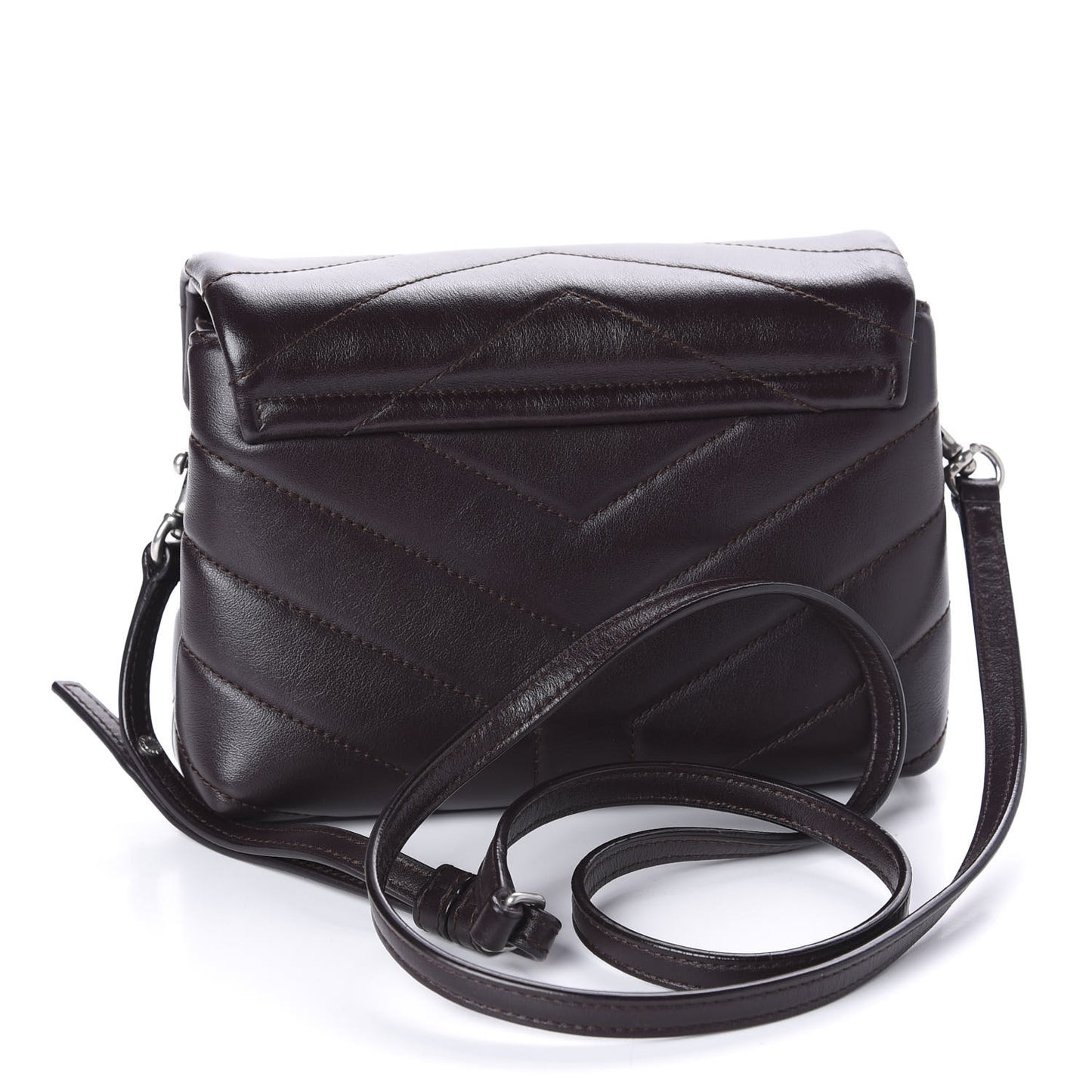 Calfskin Y Quilted Monogram Toy Loulou Crossbody Bag Black Tulipe