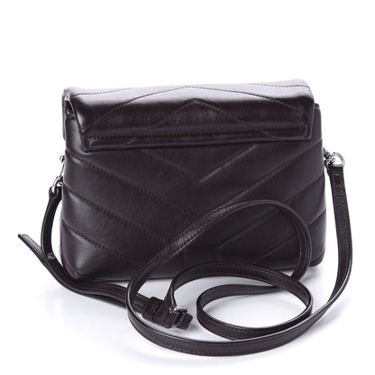 Saint Laurent Calfskin Y Quilted Monogram Toy Loulou Crossbody Bag Black Tulipe 3 of 11