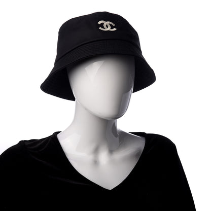 Chanel Canvas CC Bucket Hat L Black 2 of 8