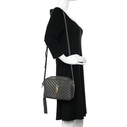 Saint Laurent Calfskin Matelasse Monogram Lou Camera Bag Pebble 2 of 12