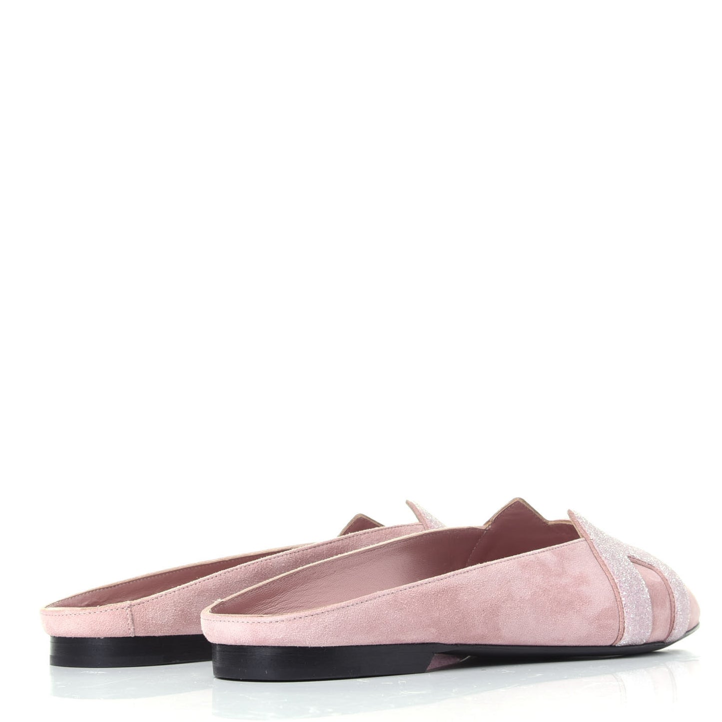 Suede Goatskin Crystal Roxane Mules 36 Rose