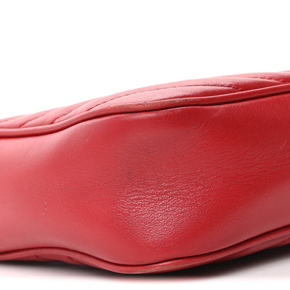 Saint Laurent Calfskin Matelasse Monogram Lou Camera Bag Opyum Red 9 of 10
