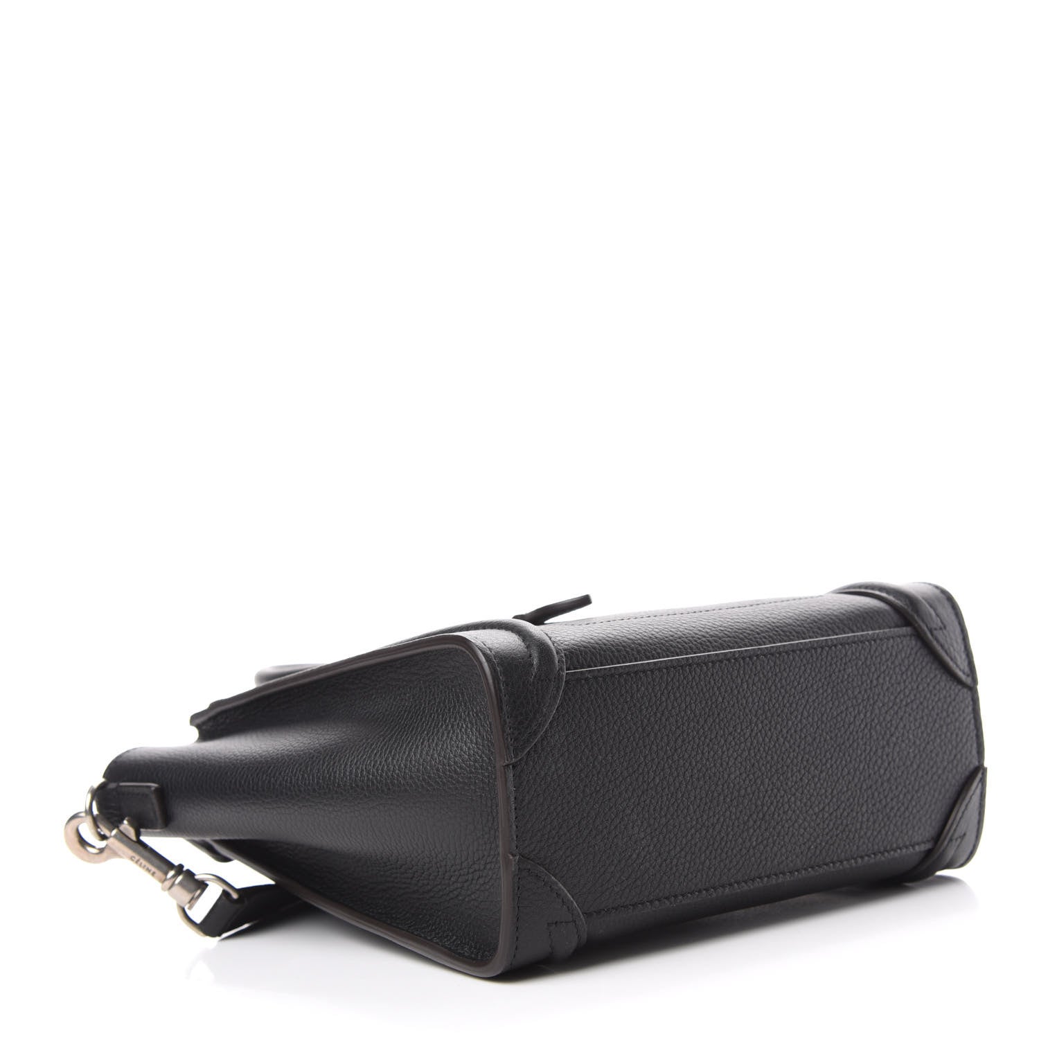 Celine Drummed Calfskin Nano Luggage Black 4 of 9