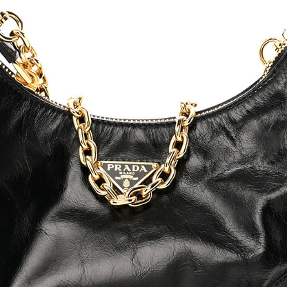 Prada Soft Lux Calfskin Re-Edition 2005 Shoulder Bag Black 8 of 11