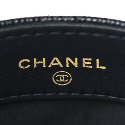 Chanel Caviar Quilted French New Wave Phone Holder With Chain Black 6 of 11