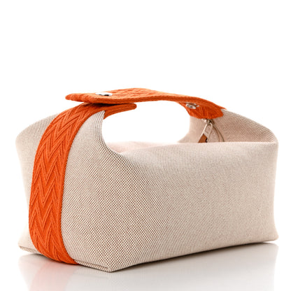 Hermes Canvas Small Bride-A-Brac Pouch Natural Orange 3 of 6