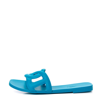 Hermes Rubber Aloha Sandals 41 Bleu Vif 1 of 8