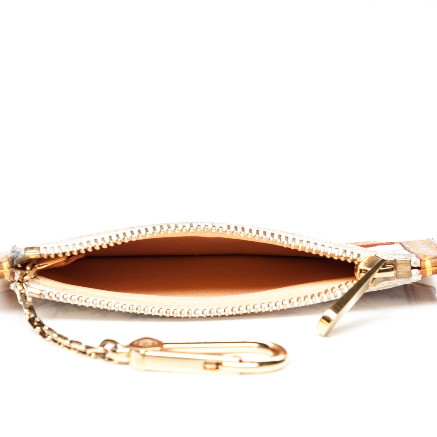 Monogram Multicolor Key Pouch White