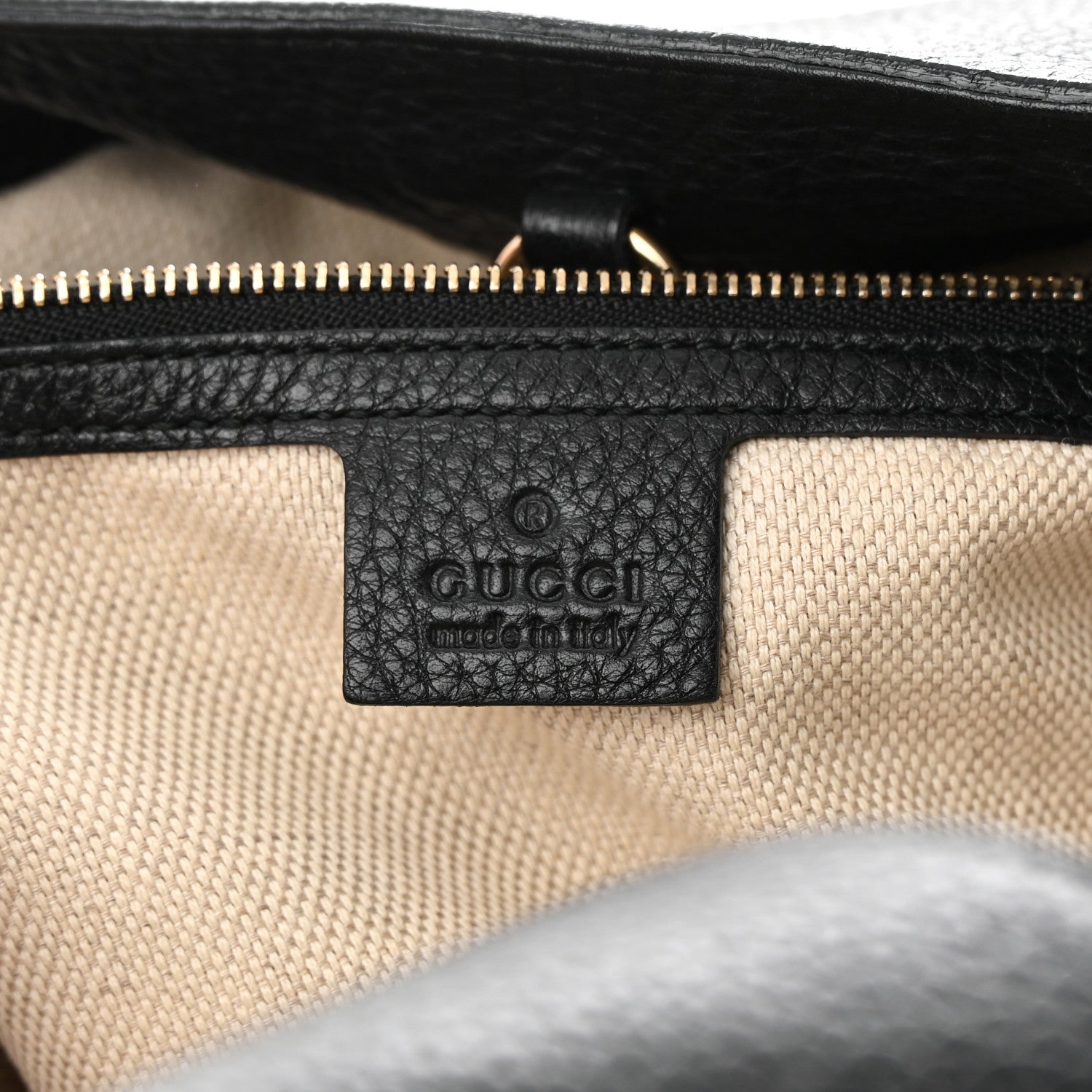 Gucci Pebbled Calfskin Large Soho Chain Shoulder Bag Black 6 of 14