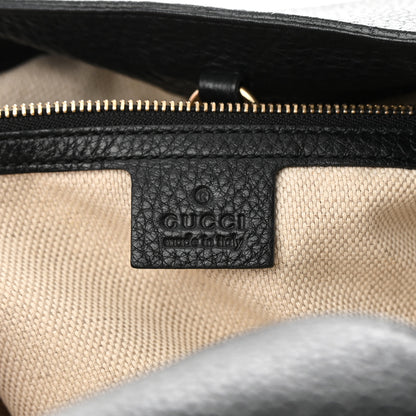 Gucci Pebbled Calfskin Large Soho Chain Shoulder Bag Black 6 of 14