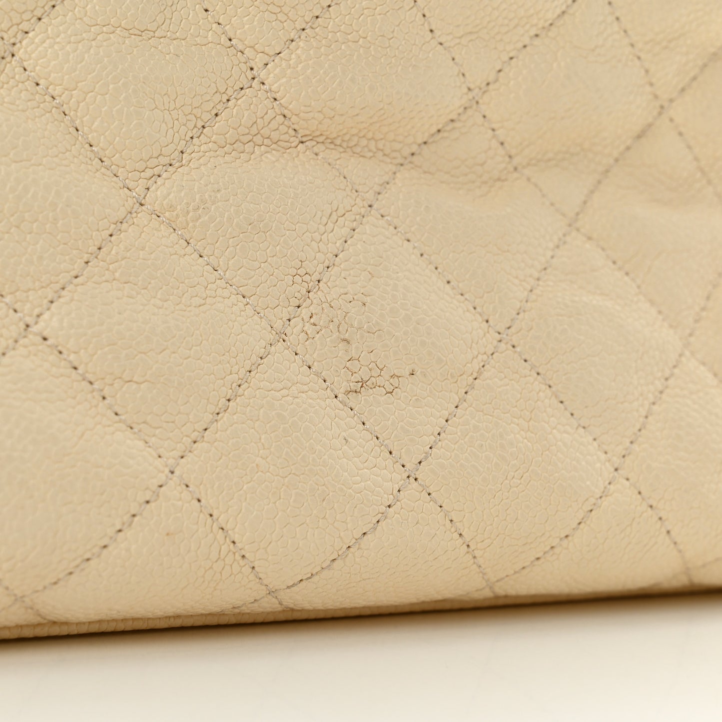 Caviar Quilted French Riviera Hobo Beige