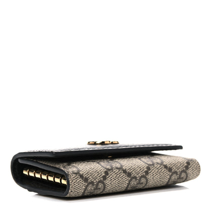 Gucci Dollar Calfskin GG Supreme Monogram GG Marmont 6 Key Holder Case Black Beige Ebony 4 of 8