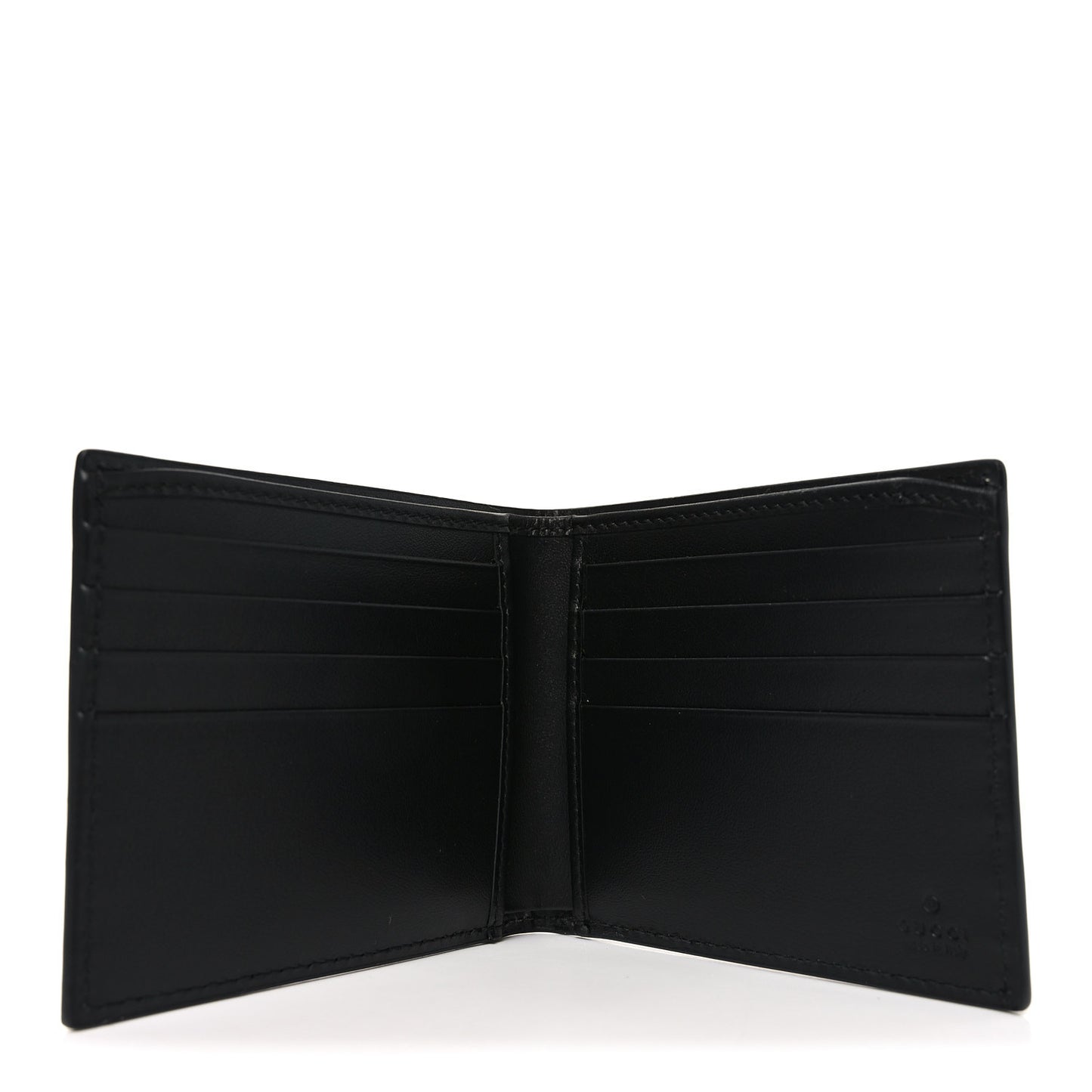 Plutone Calfskin Logo Bi-Fold Wallet Black