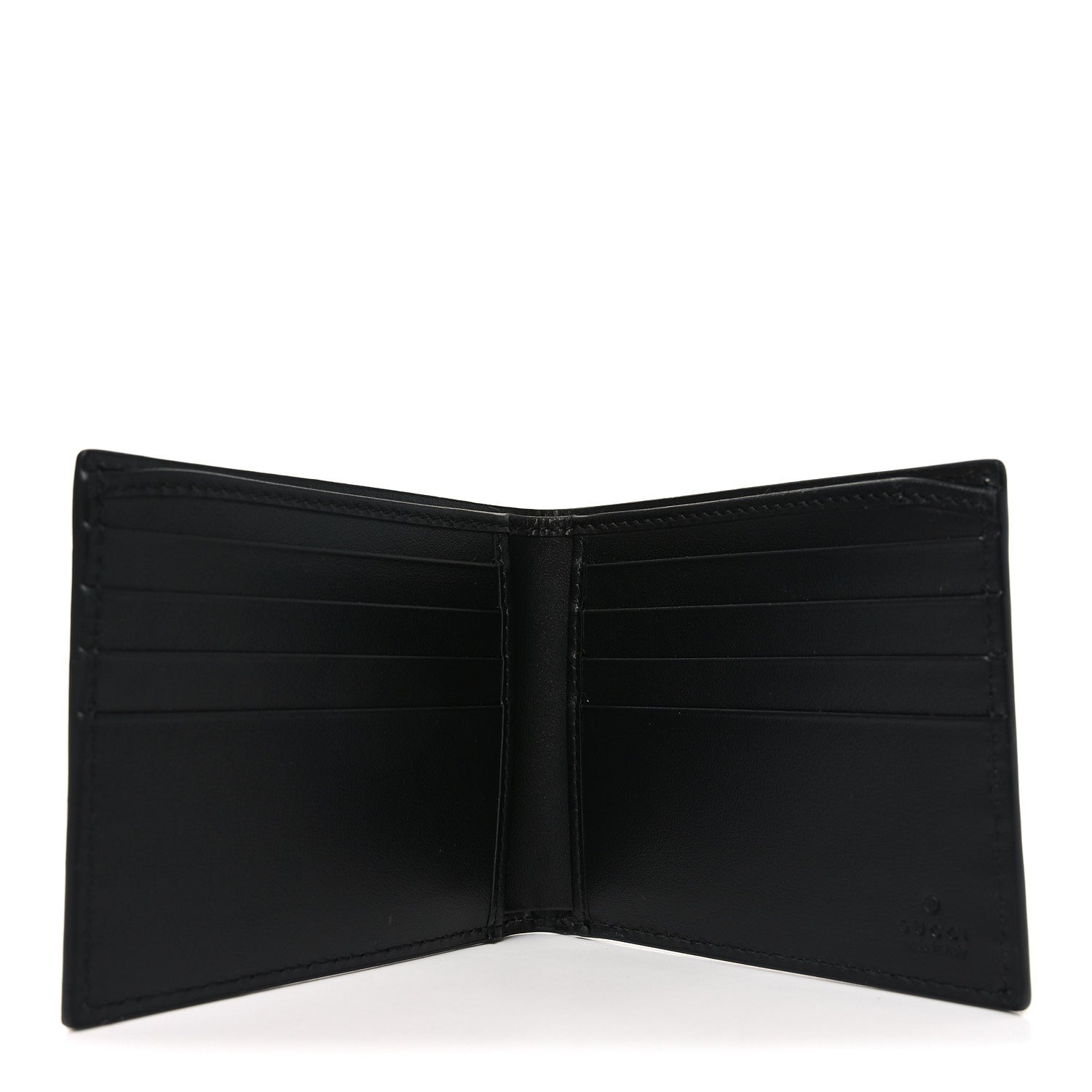 Gucci Plutone Calfskin Logo Bi-Fold Wallet Black 5 of 7
