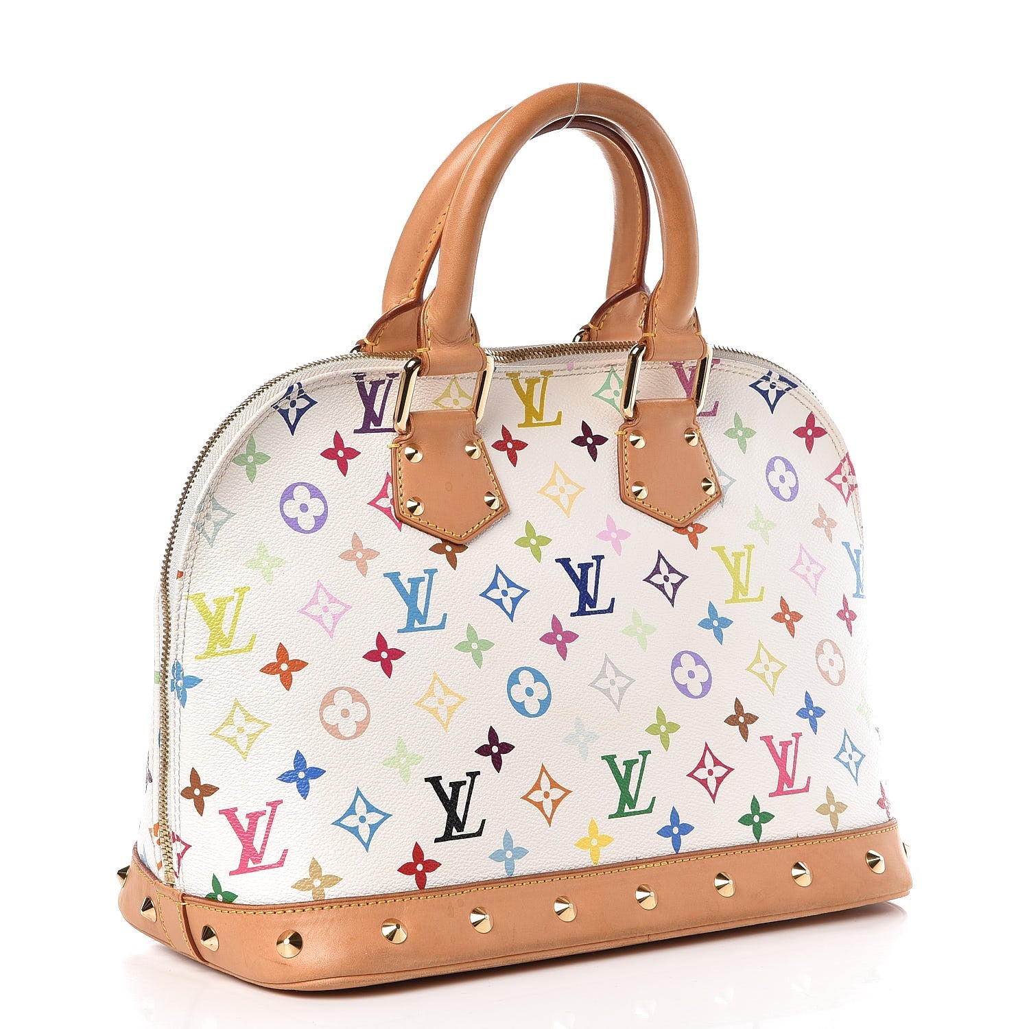 Louis Vuitton Monogram Multicolor Alma White 3 of 12