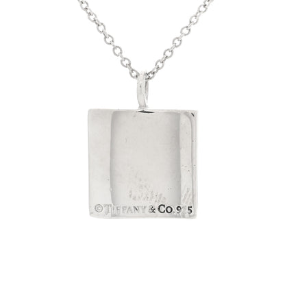 Tiffany Sterling Silver Love Notes Square Pendant Necklace 4 of 5