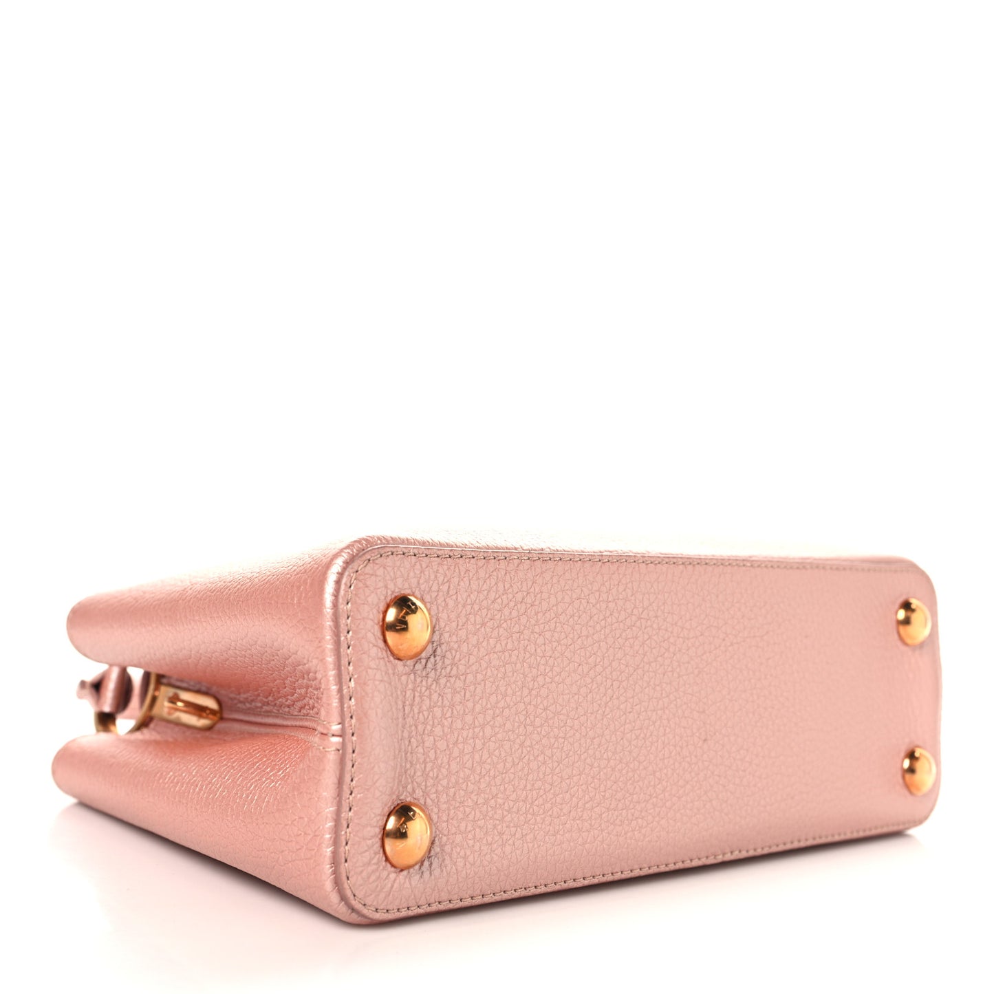 Metallic Taurillon Capucines BB Pearly Pink