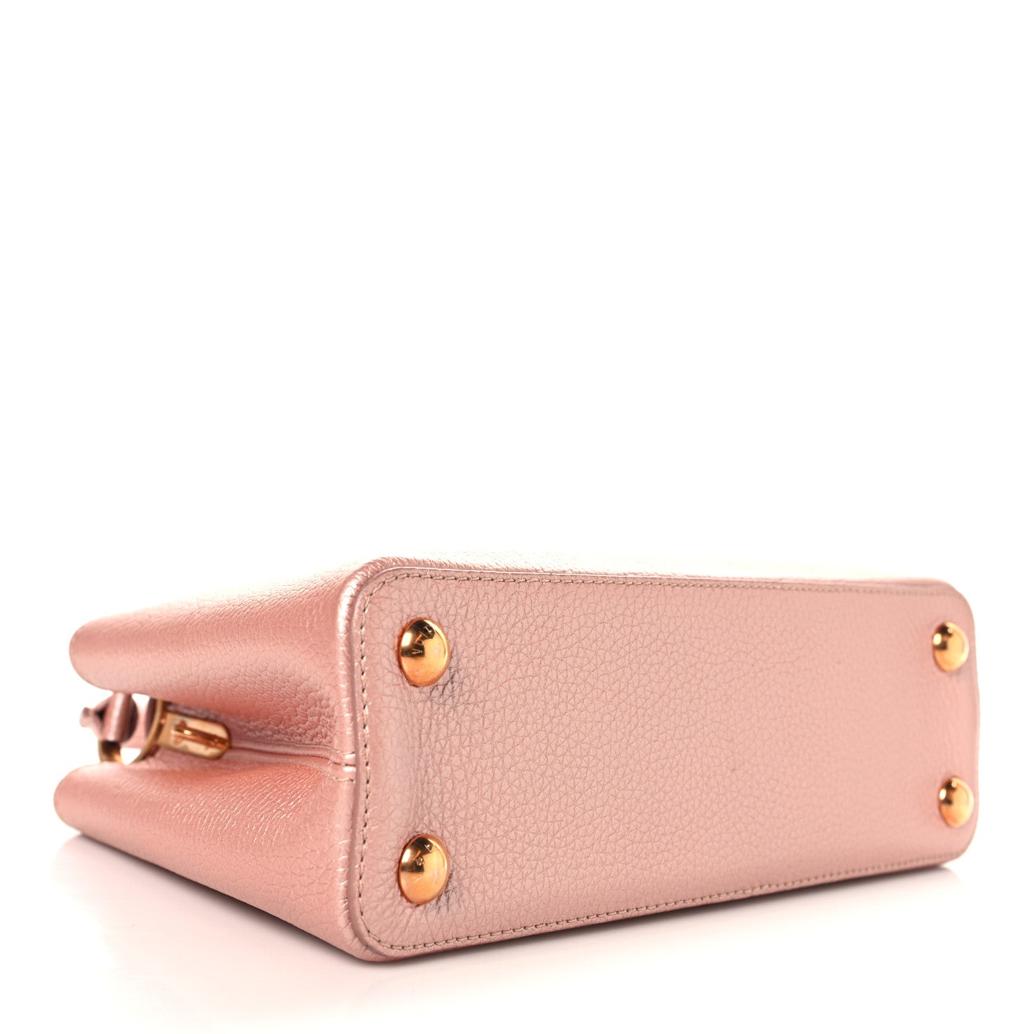 Louis Vuitton Metallic Taurillon Capucines BB Pearly Pink 4 of 9
